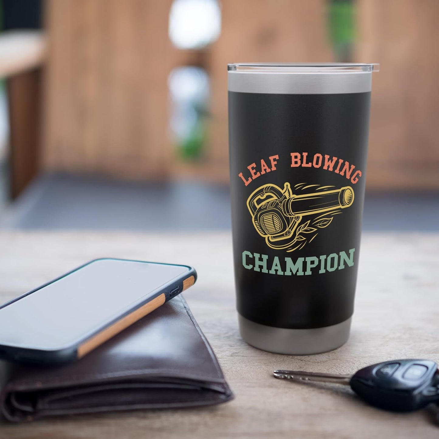 Leaf Blower Champion Landscaping Funny Lawn Care Yard Leaves Stainless Steel Insulated Tumbler