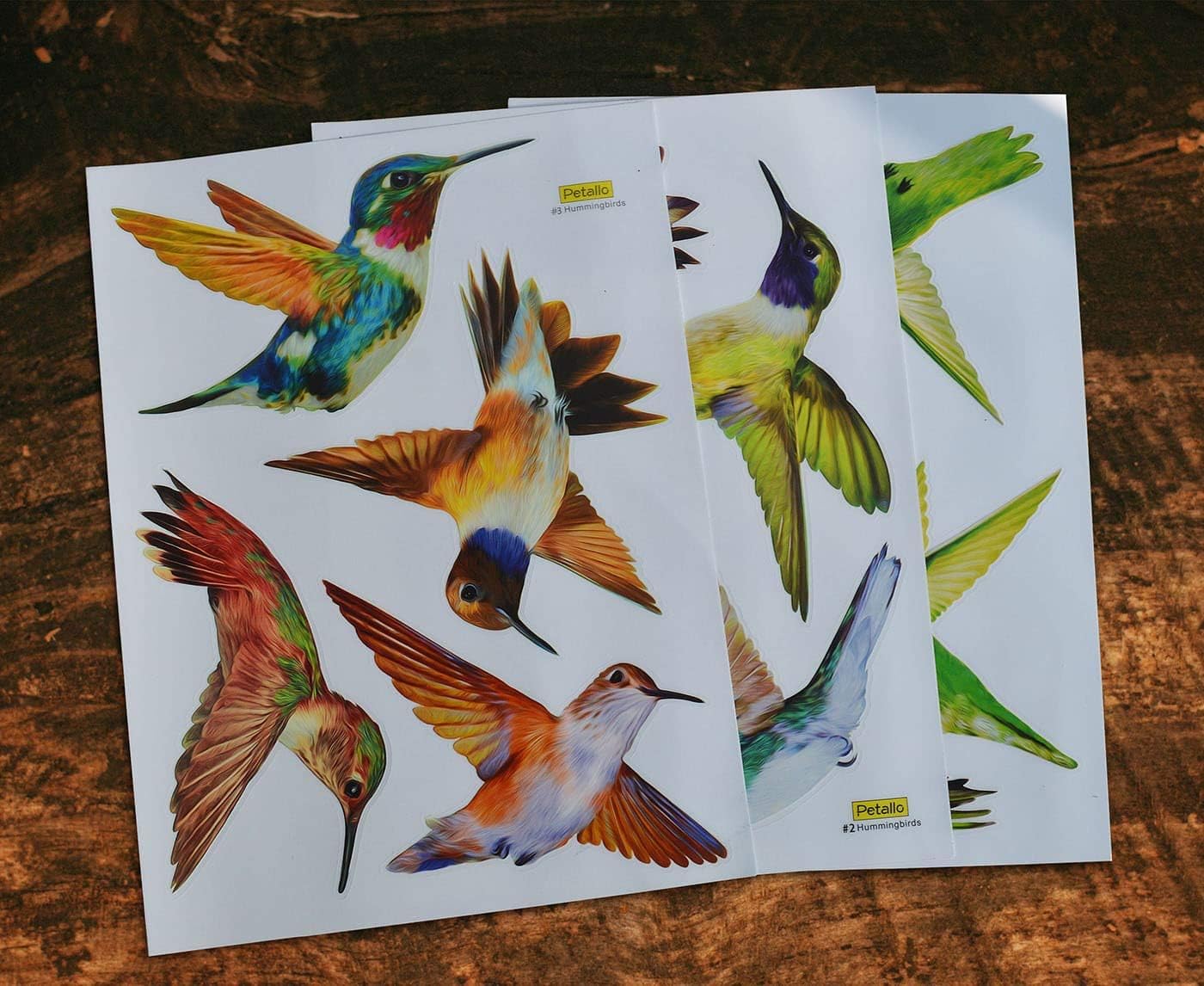 Anti-Collision Window Clings Bird Alert Collision Decals to Prevent Bird Strikes on Window Glass - Set of 12 Hummingbirds