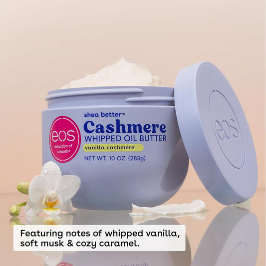 eos Cashmere Whipped Oil Body Butter, Vanilla Cashmere, 72 Hour Weight