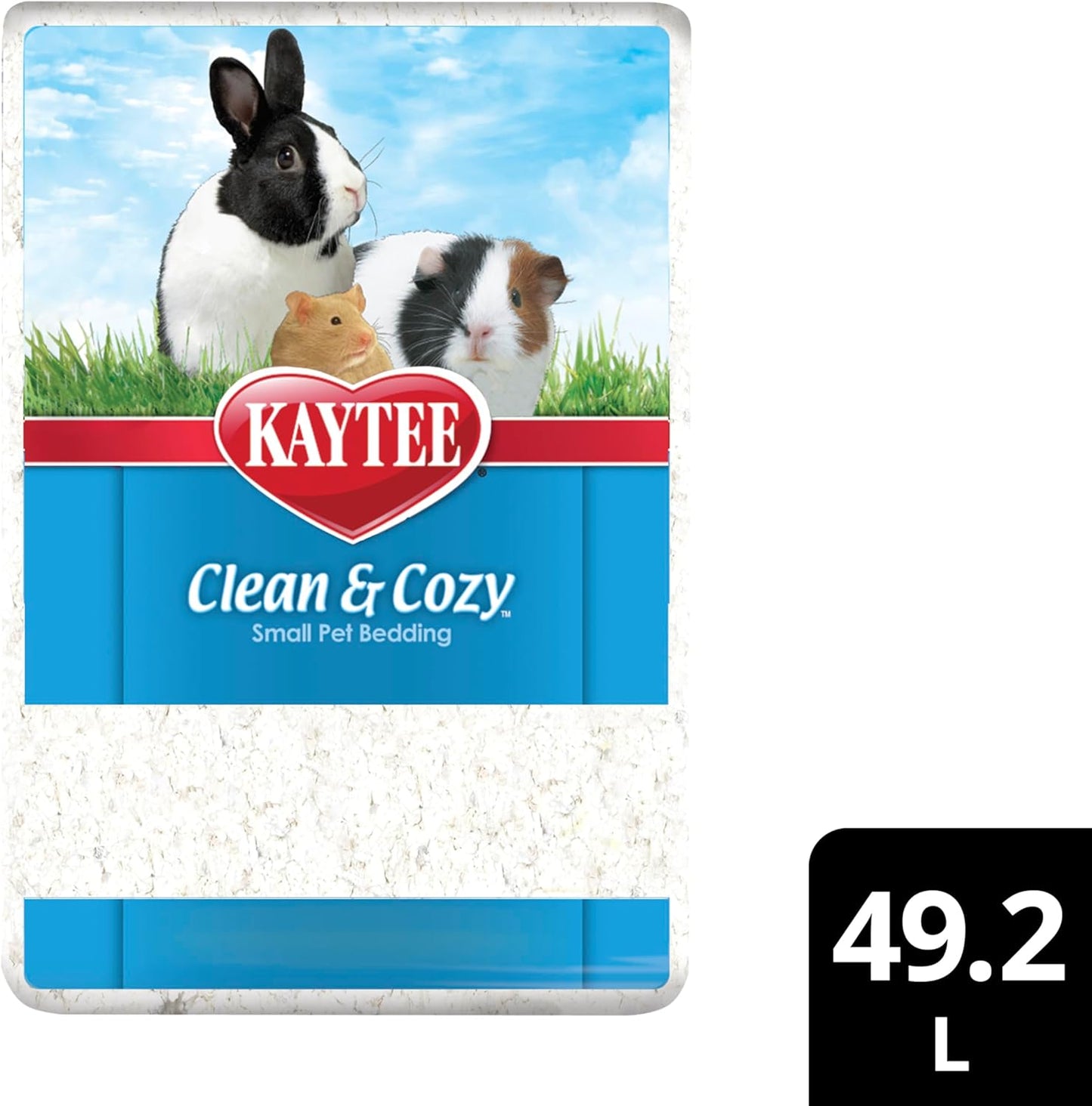 Kaytee Clean & Cozy White Paper Bedding, Made for Small Animals, 49.2