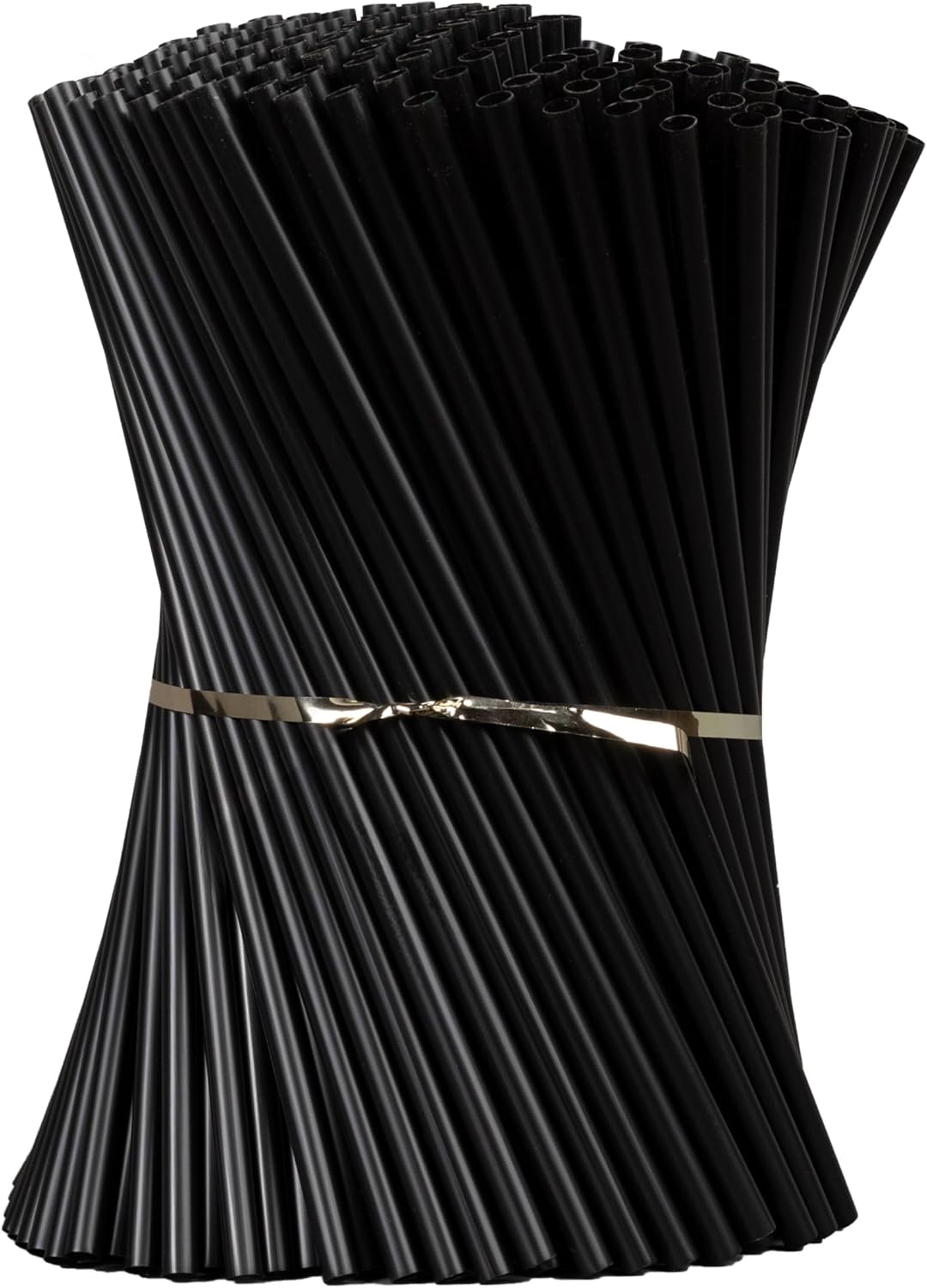 7.75" Plastic Straws (500 Count), Disposable Straws - Made For Standard 16oz Glass (Black)