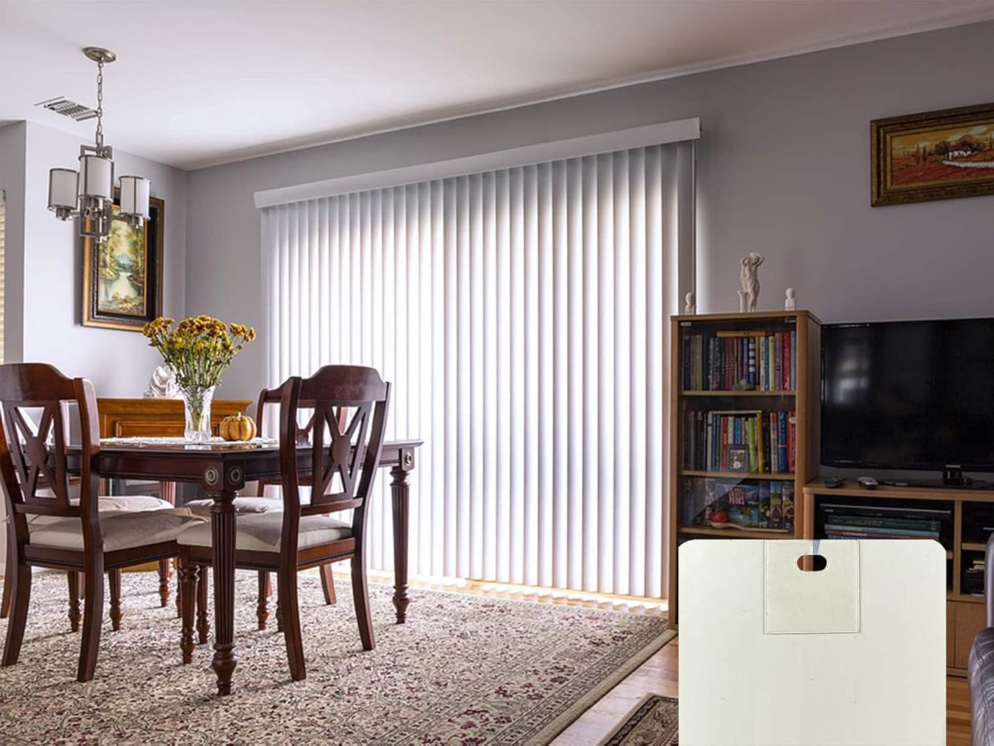 60 PCS Vertical Blind Repair Tabs Kit Clear Fixer Verticle Blinds Snap in Replacement Slats Parts Panels