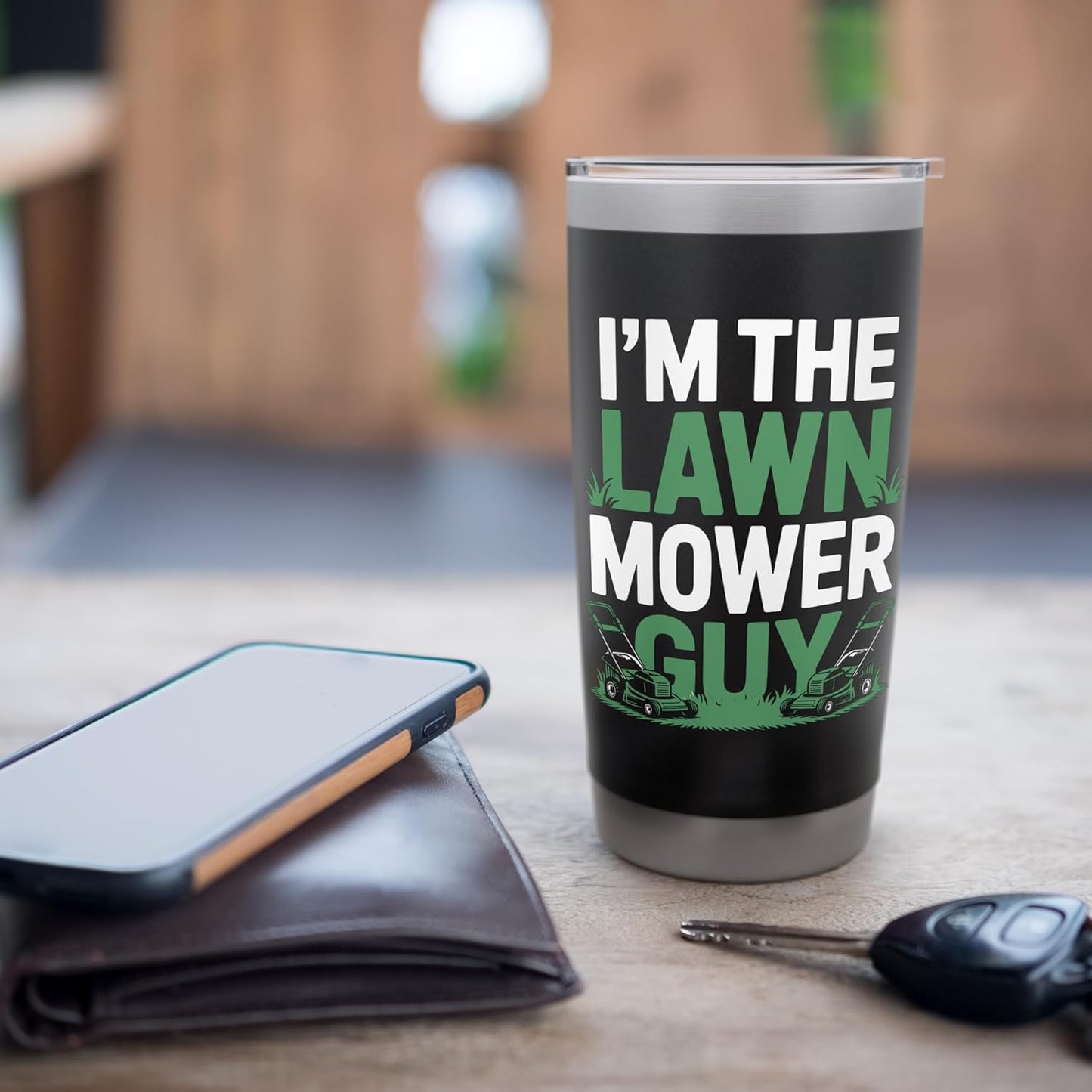 Lawn Mower Guy Lawn Care Mowing Landscaper Father's Day Stainless Steel Insulated Tumbler