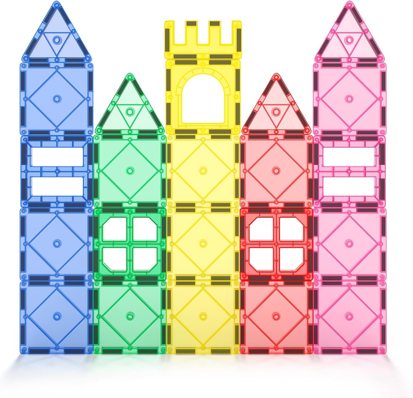 Soyee Magnetic Tiles Toddler Toys Magnetic Building Blocks for Kids Ag