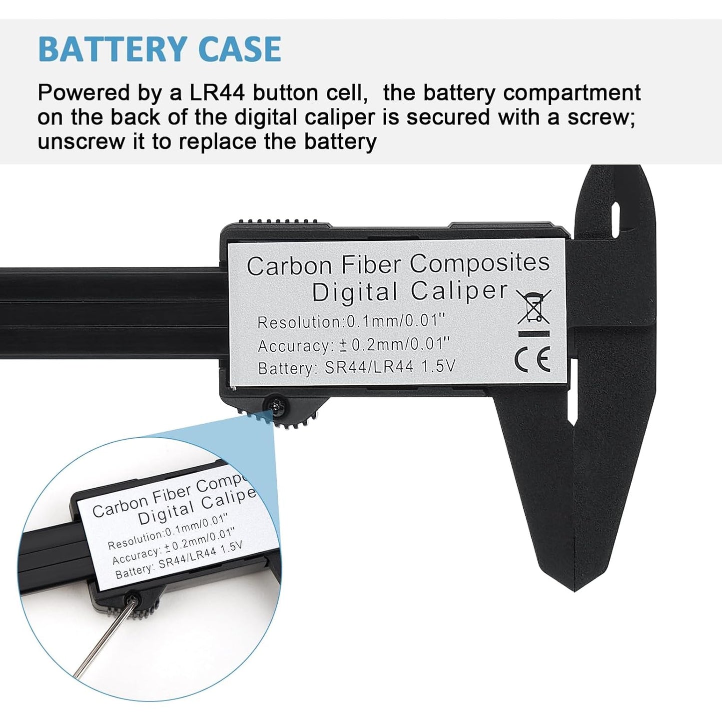 Digital Caliper, Adoric 0-6" Calipers Measuring Tool - Electronic Micr