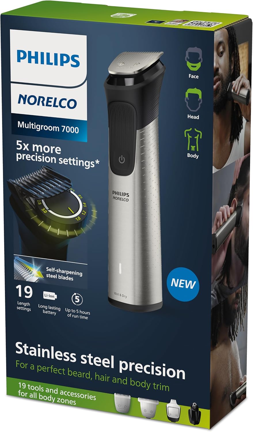 Norelco Philips Multigroom 7000 Series, All-in-One Trimmer, Beard Trim