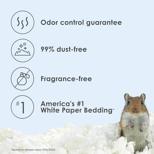 Kaytee Clean & Cozy White Paper Bedding, Made for Small Animals, 49.2