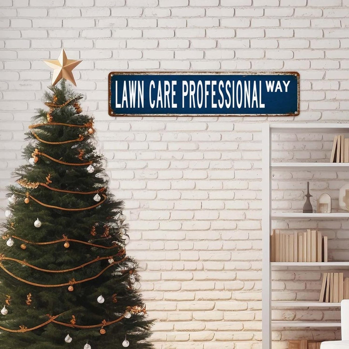 Personalized Lawn Care Professional Aluminum Sign Street Sign Lawn Care Professional House Decor Professional Tin Sign Plaque Modern Chic Road Sign Wall Decor for Farmhouse Country Holiday Gifts