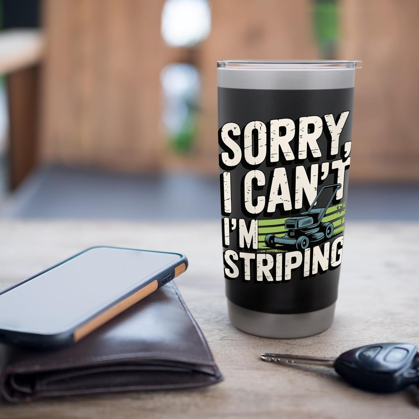 Lawn Striper Lawn Care Mowing Landscaping Striping Stainless Steel Insulated Tumbler