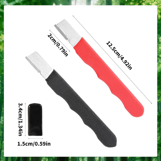 4pcs Garden Tool Sharpener, Portable Axe Blade Sharpener Mini Sharpening Tool for Hedge Shears Pruners Scissors Hatchets Sickle Broadhead Knife Machete (Black, Red)