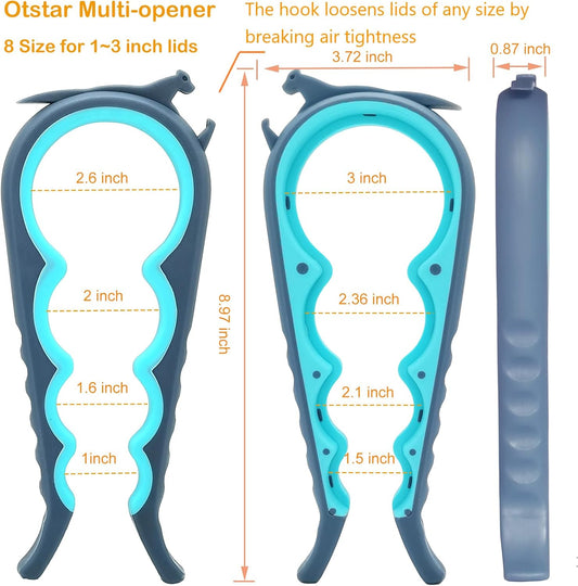 Otstar Jar Opener Bottle Opener and Can Opener for Weak hands, Seniors