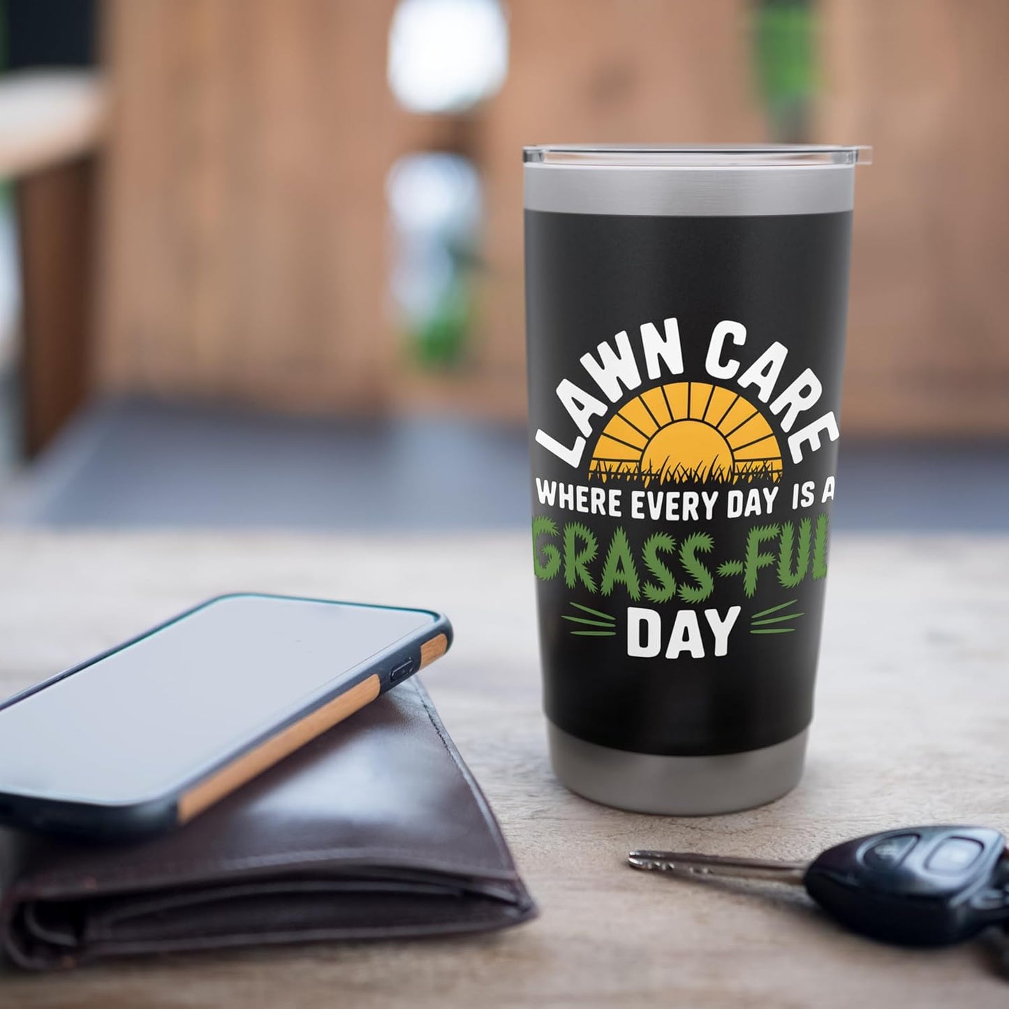 Lawn Care Where Every Day Is A Grass Ful Day Lawn Mowing Stainless Steel Insulated Tumbler