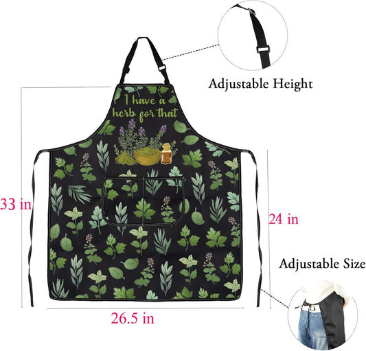 AKTAP Herb Apron Botanical Gift Herbalist Gifts Botanical Plant Lover Gifts I Have A Herb For That Botanical Garden Gardening Apron