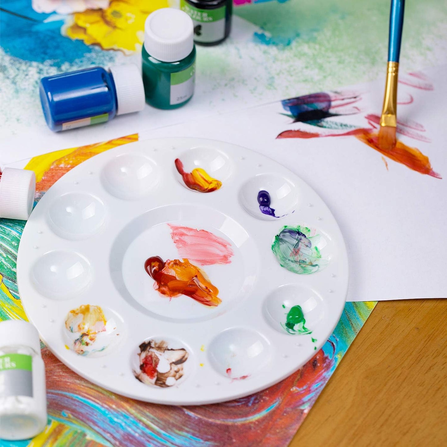Mr. Pen- 4 Pack Paint Tray Palettes, Kids' Plastic Paint Holder, Trays