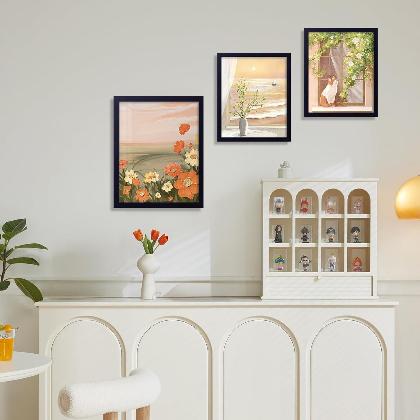 decorUhome 8x10 Picture Frame, Display Pictures 5x7 with Mat or 8x10 without Mat, Wall & Tabletop Display Photo Frame, Black, 1 Pack