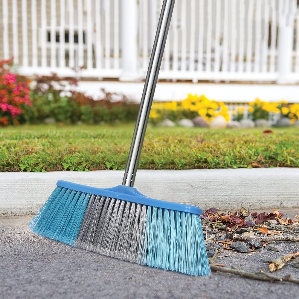 LandHope Heavy Duty Broom, 15.75in Wide Push Broom, 45.67in Long Handl