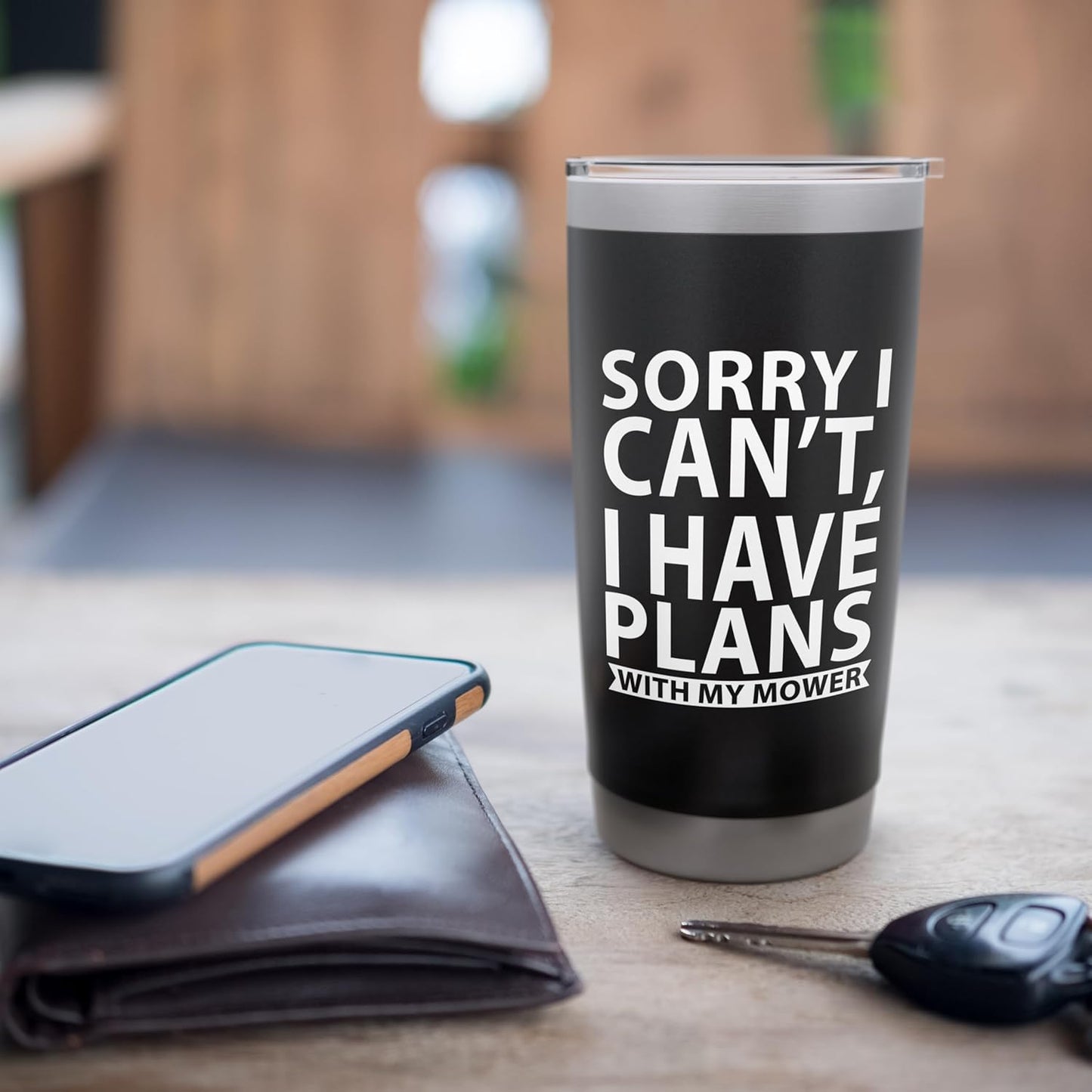 SORRY I CAN’T, I HAVE PLANS WITH MY MOWER Stainless Steel Insulated Tumbler