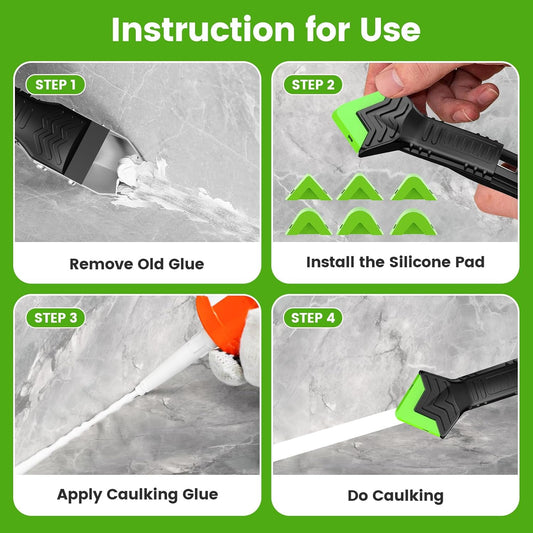 Caulking Tool 5 in 1 Silicone Caulking Grout Removal Sealant Finishing