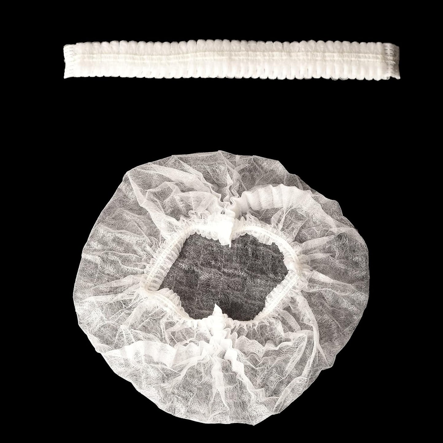 Disposable Bouffant Caps, 21inches Hair Net, Elastic Dust Cap for Food Service, Sleeping Head Cover