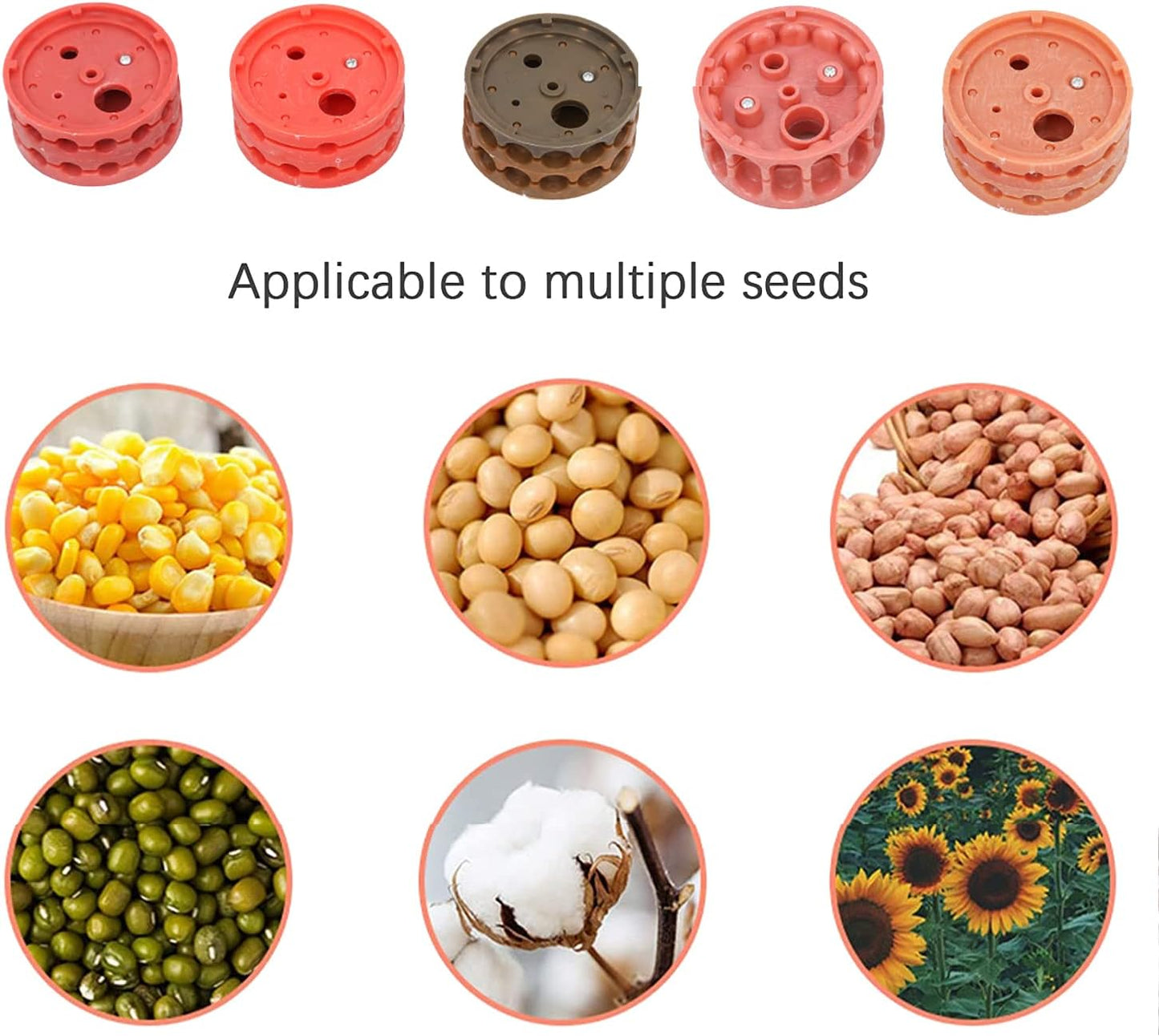 Adjustable Hand Push Garden Seeder - 12 Holes Corn Planter for Soybeans, Peanuts, Cotton – Efficient Seed Planting Tool for Home Gardeners and Farmers