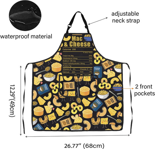 WCGXKO Mac & Cheese Kitchen Apron Macaroni And Cheese Gift Food Themed Gift