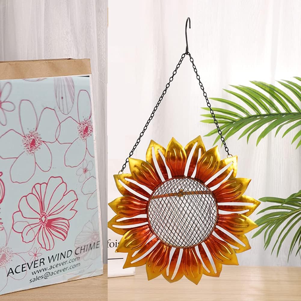 Sunflower Wild Bird Feeder Suncatcher for Garden Yard Outdoor Decoration