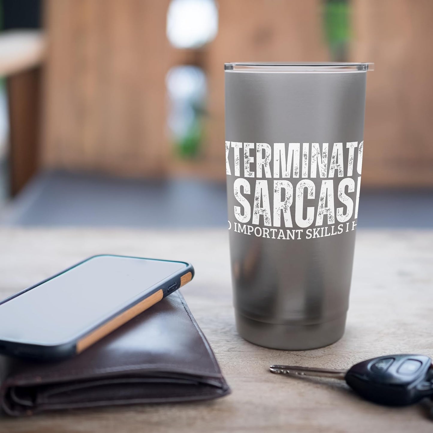 Exterminator and Sarcasm Funny Pest Control Stainless Steel Insulated Tumbler