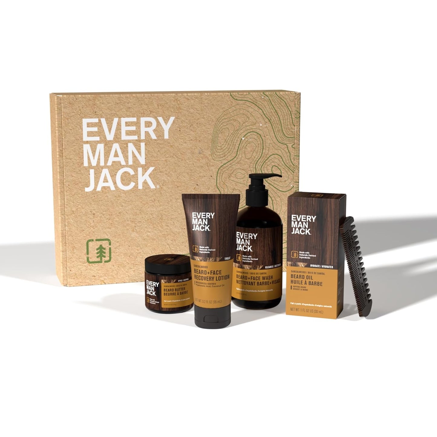Every Man Jack Beard Essentials Gift Set for Men – Complete Routine wi