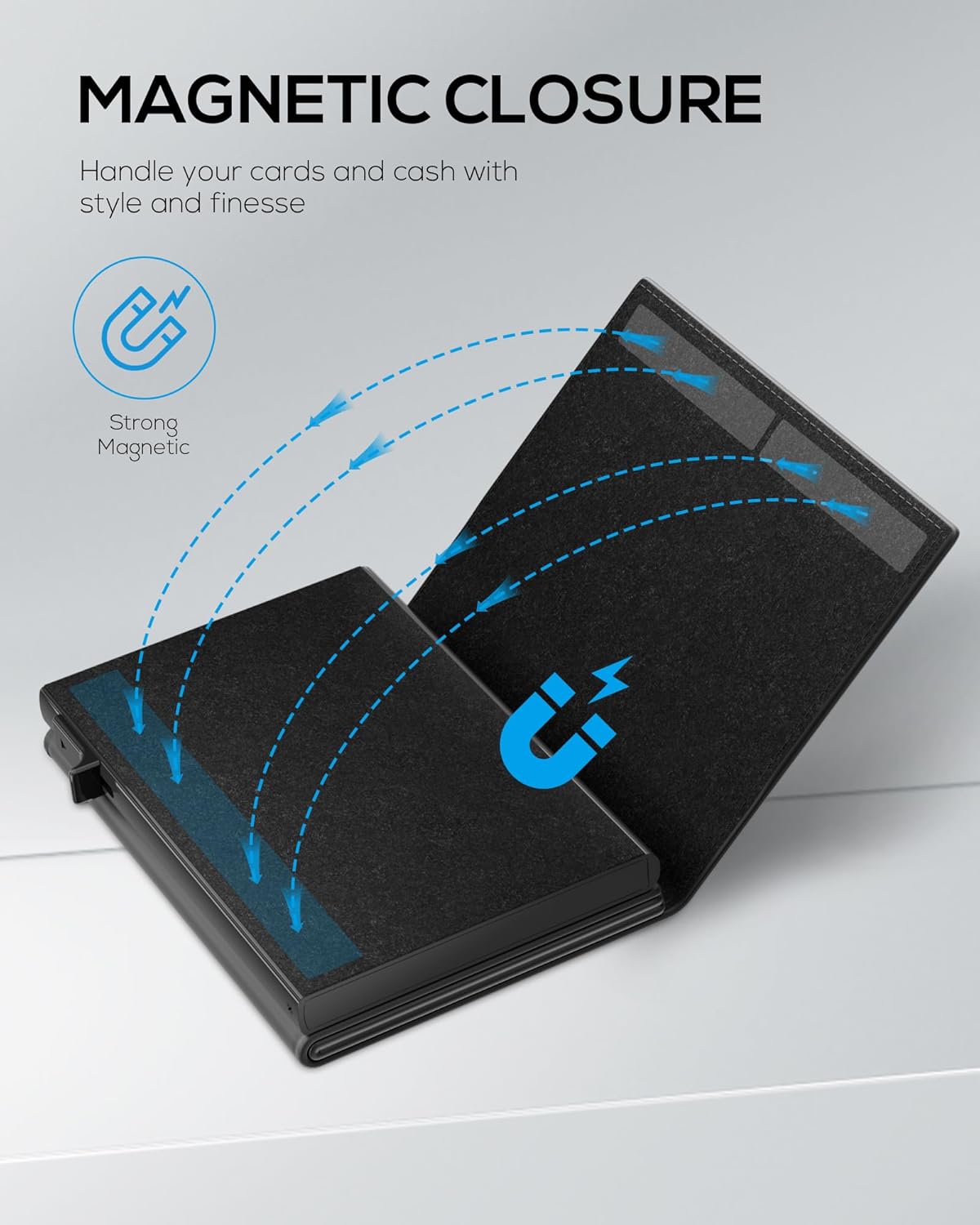 Mens Wallet Card Holder - Smart Wallet for Men, Pop Up Card Case, Top