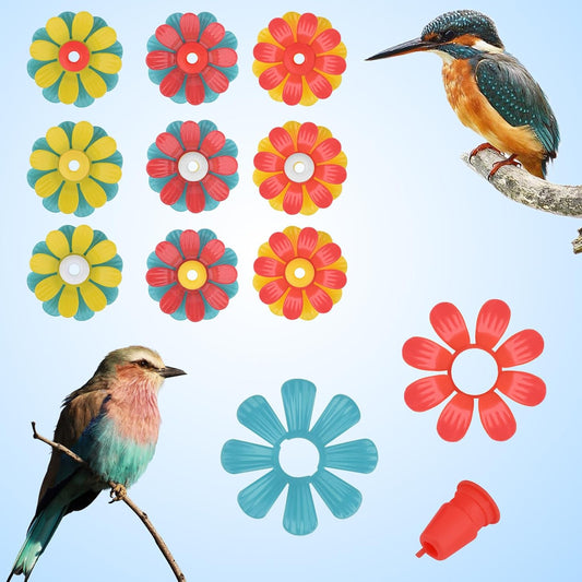 Flower Replacements for Bird Feeders Garden Hummingbird Watering Bottle Flower Outlet for Wild Bird Feeding