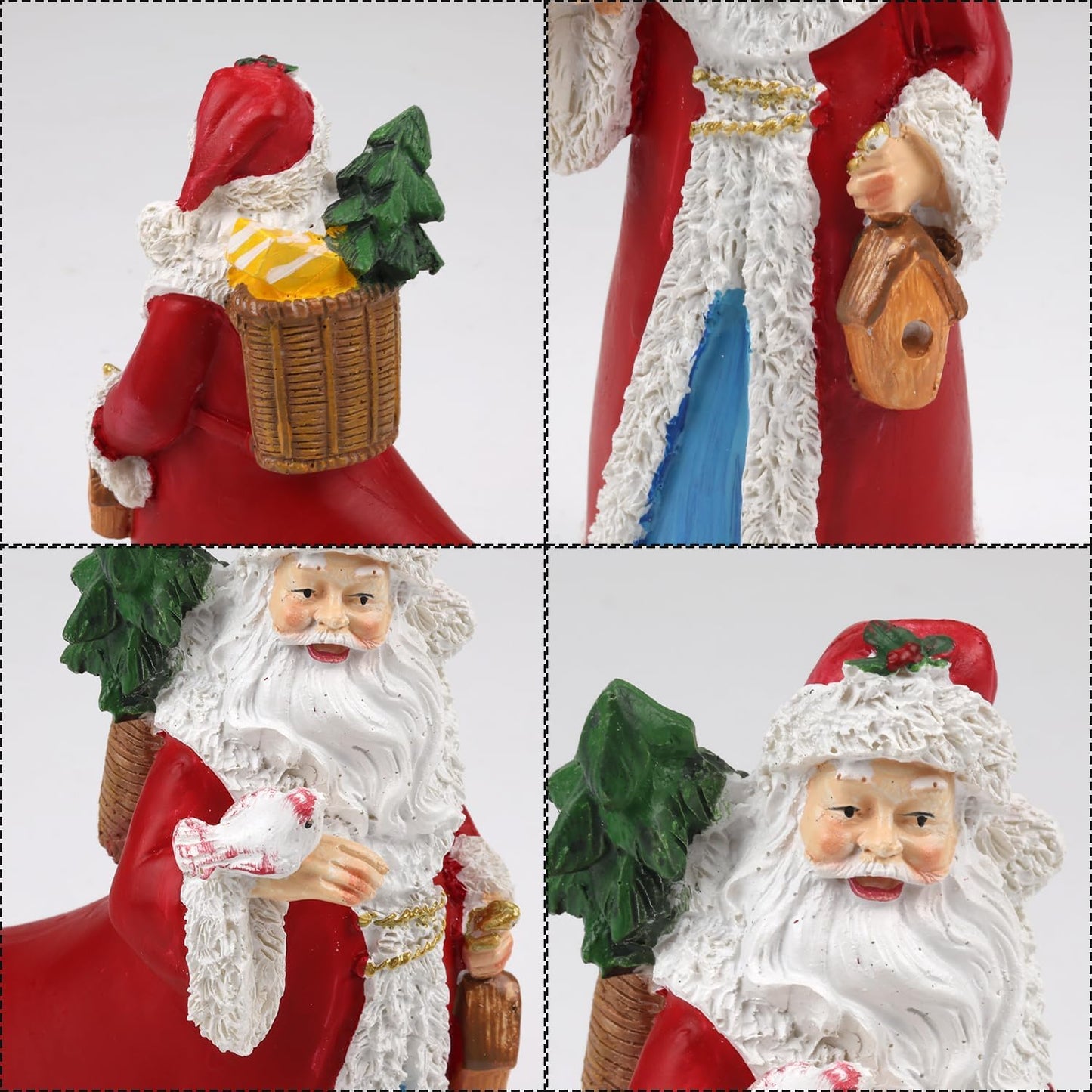 Christmas Solar Garden Stake Light, Resin Outdoor Pathway Decoration with Warm White LED, Holiday Yard Decor (D)