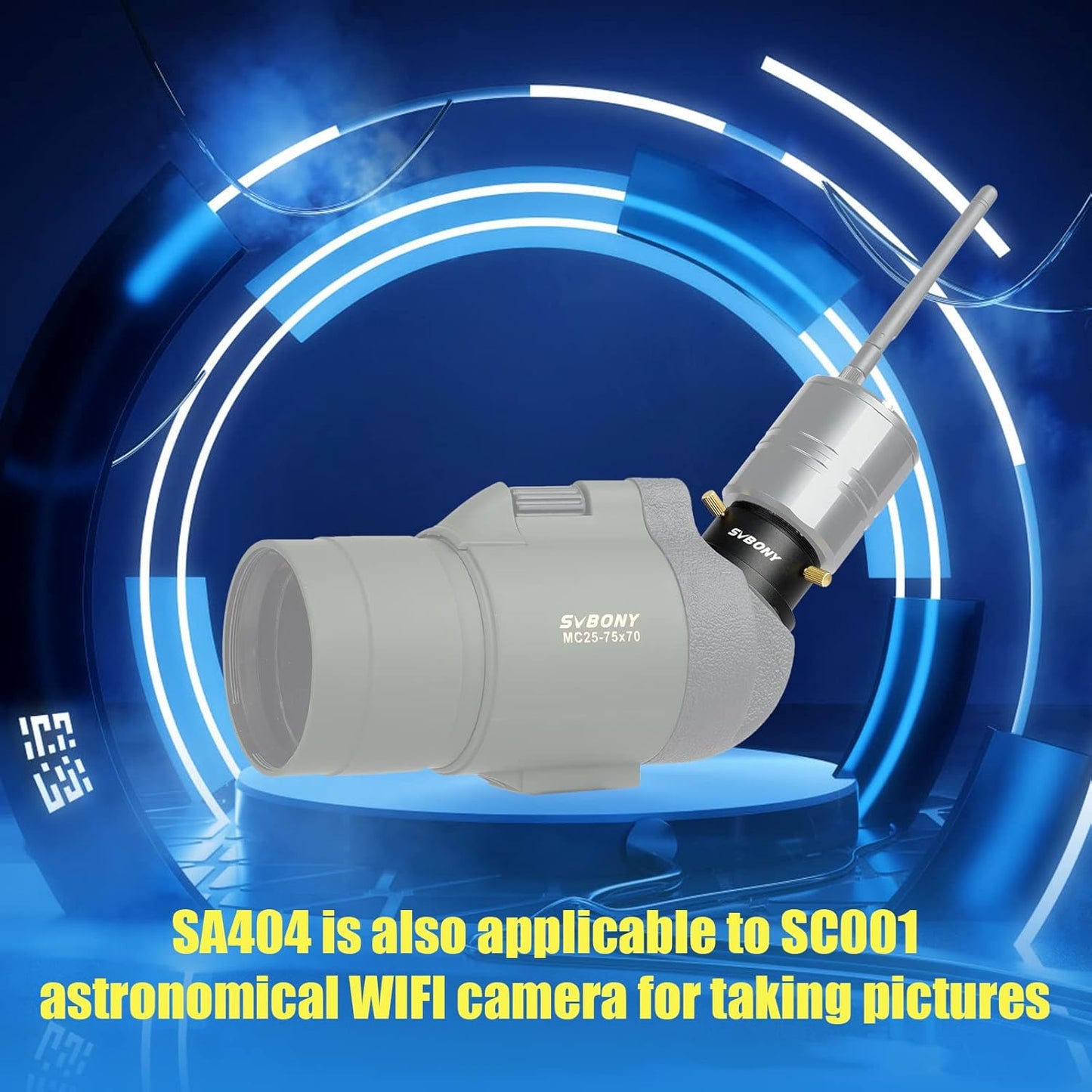 SVBONY SA404 M48 to M42 Adapter, 1.25 Inches Telescope Adapter for SV41 Spotting Scope, Eyepiece Adapter for Eyepiece Photography