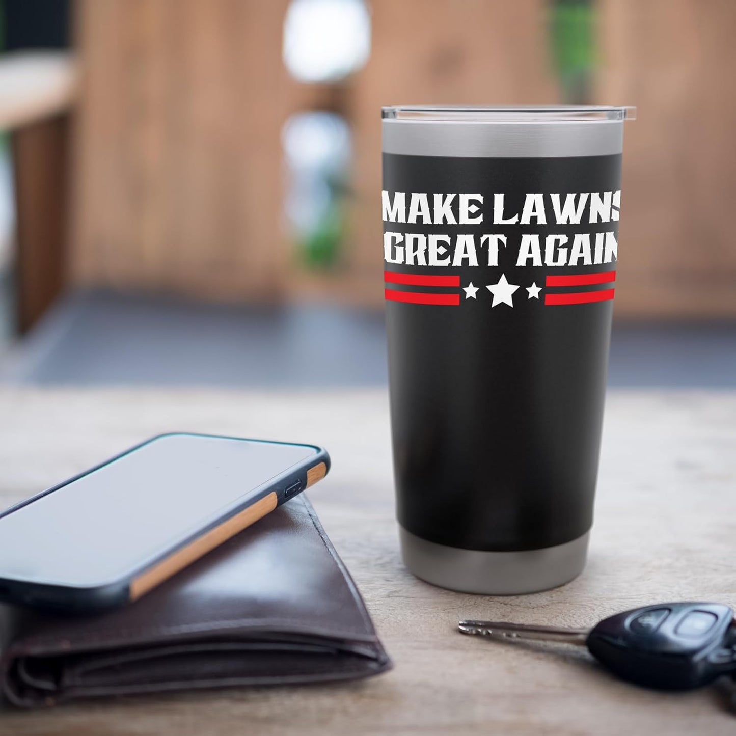Funny Make Lawns Great Again Lawn Mower Dad Stainless Steel Insulated Tumbler