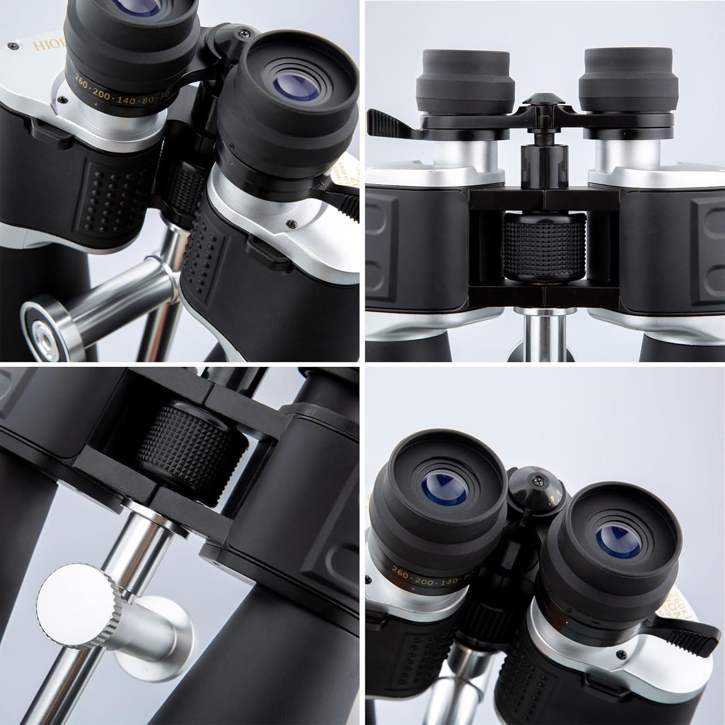 30-260X80 Binoculars for Adults High Powered,Zoom Binoculars with Tripod and Straps for Stargazing,Bird Watching,Travel(Black Silver