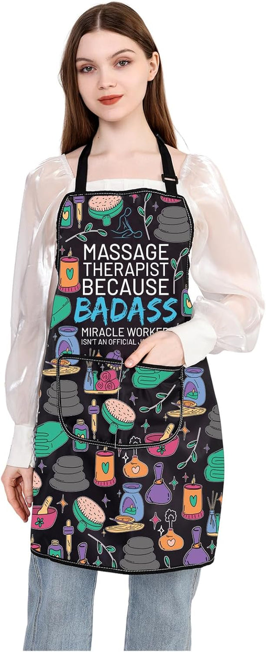 JXGZSO Massage Therapist Apron Massage Therapist Tools Apron LMT Gift Licensed Massage Therapist Apron