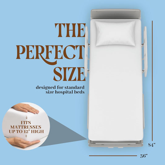 BLISSFORD - 2 Pack Fitted Hospital Bed Sheets with Elastic All Around