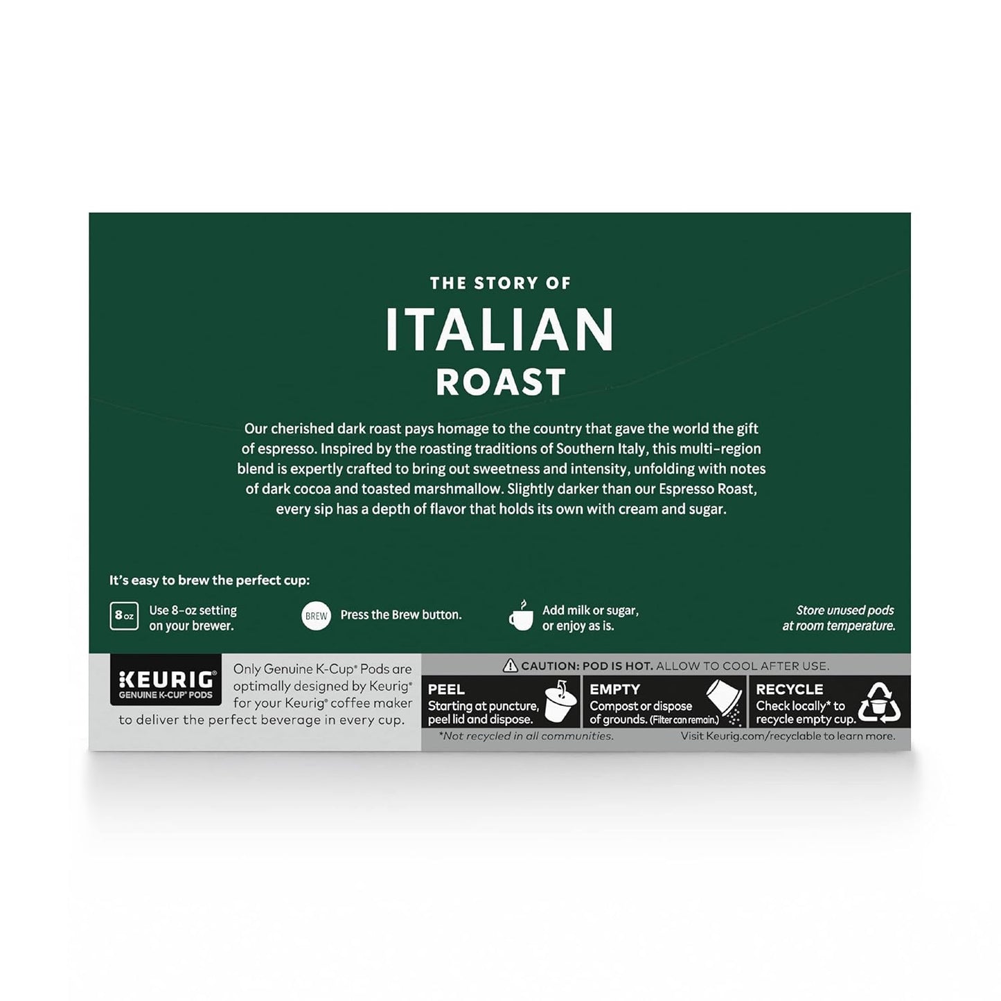 Starbucks K-Cup Coffee Pods, Dark Roast Coffee, Italian Roast for Keurig Brewers, 100% Arabica, 6 boxes (60 pods total)