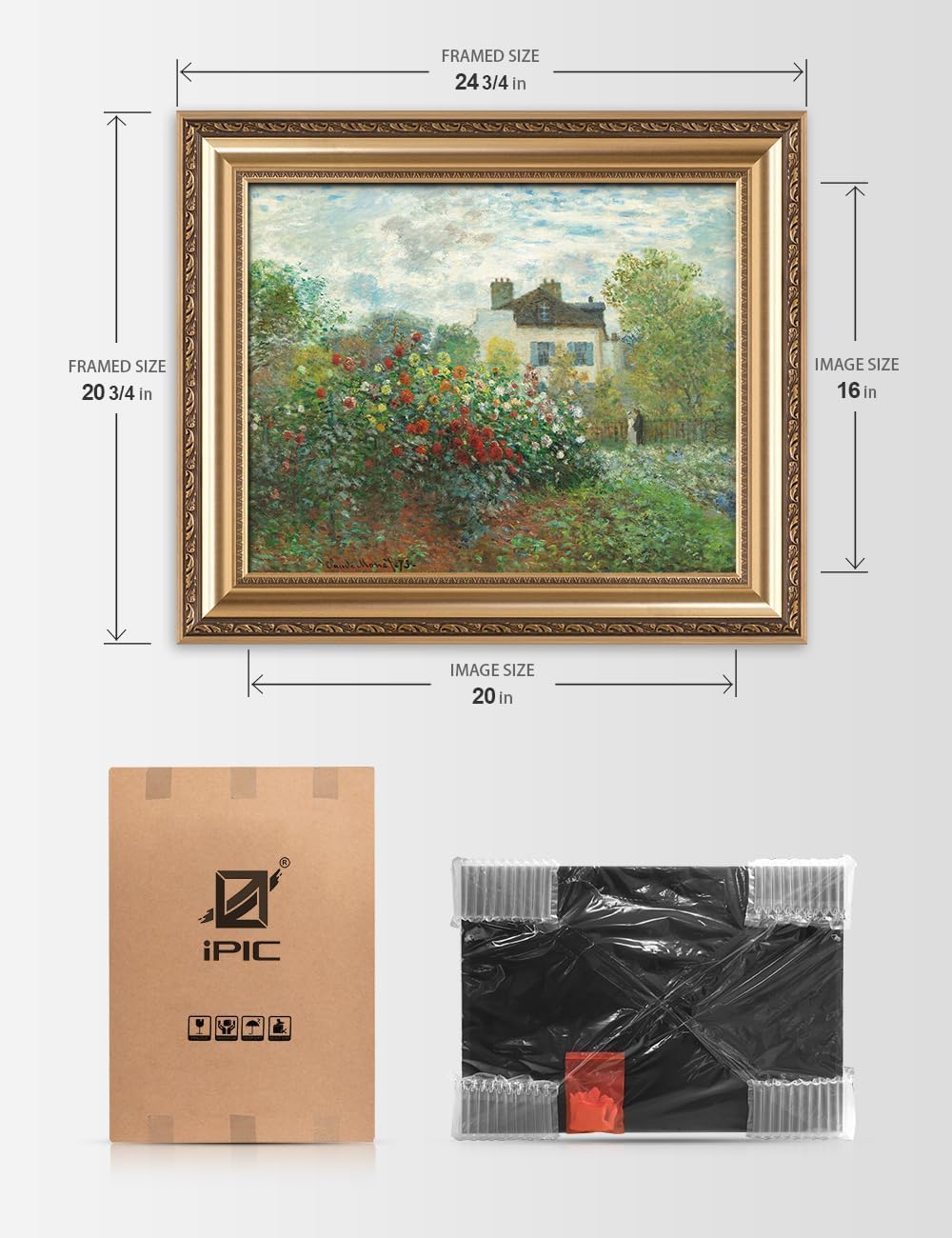 IPIC - The Artist's Garden At Vetheuil by Claude Monet, Giclee Prints