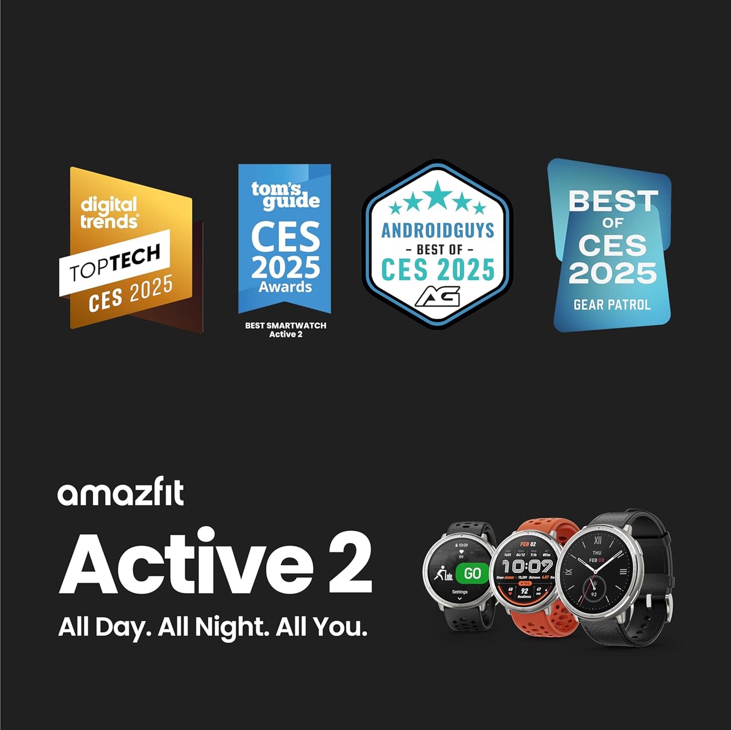 Amazfit Active 2 Sport Smart Watch Fitness Tracker for Android and iPh