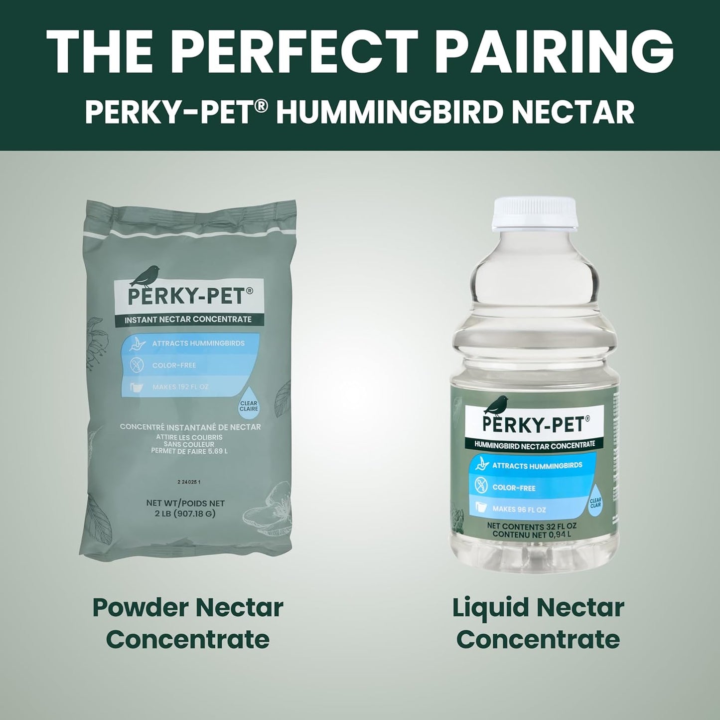 Perky-Pet 203CPBN-2 Glass Hummingbird Feeders for Outdoors with Perche