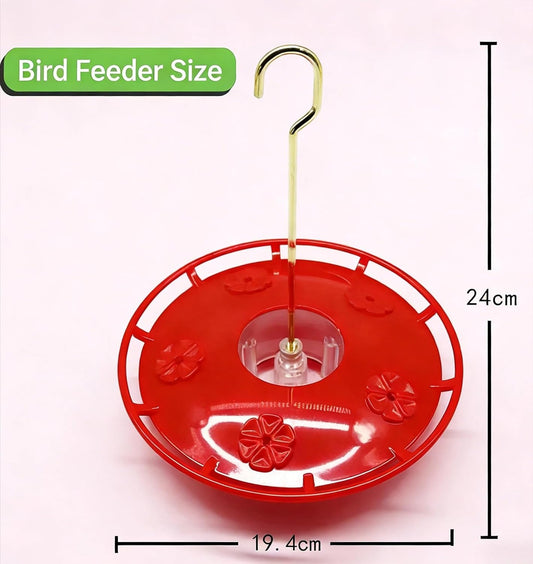 Watch Hummingbirds Up Close, 12 oz Hanging Hummingbird Feeder, Easy Fill and Clean, Leak-Proof Design for Outdoors, 9.4 Inches Tall,5 Flower-Shaped Feeding Ports and Perches