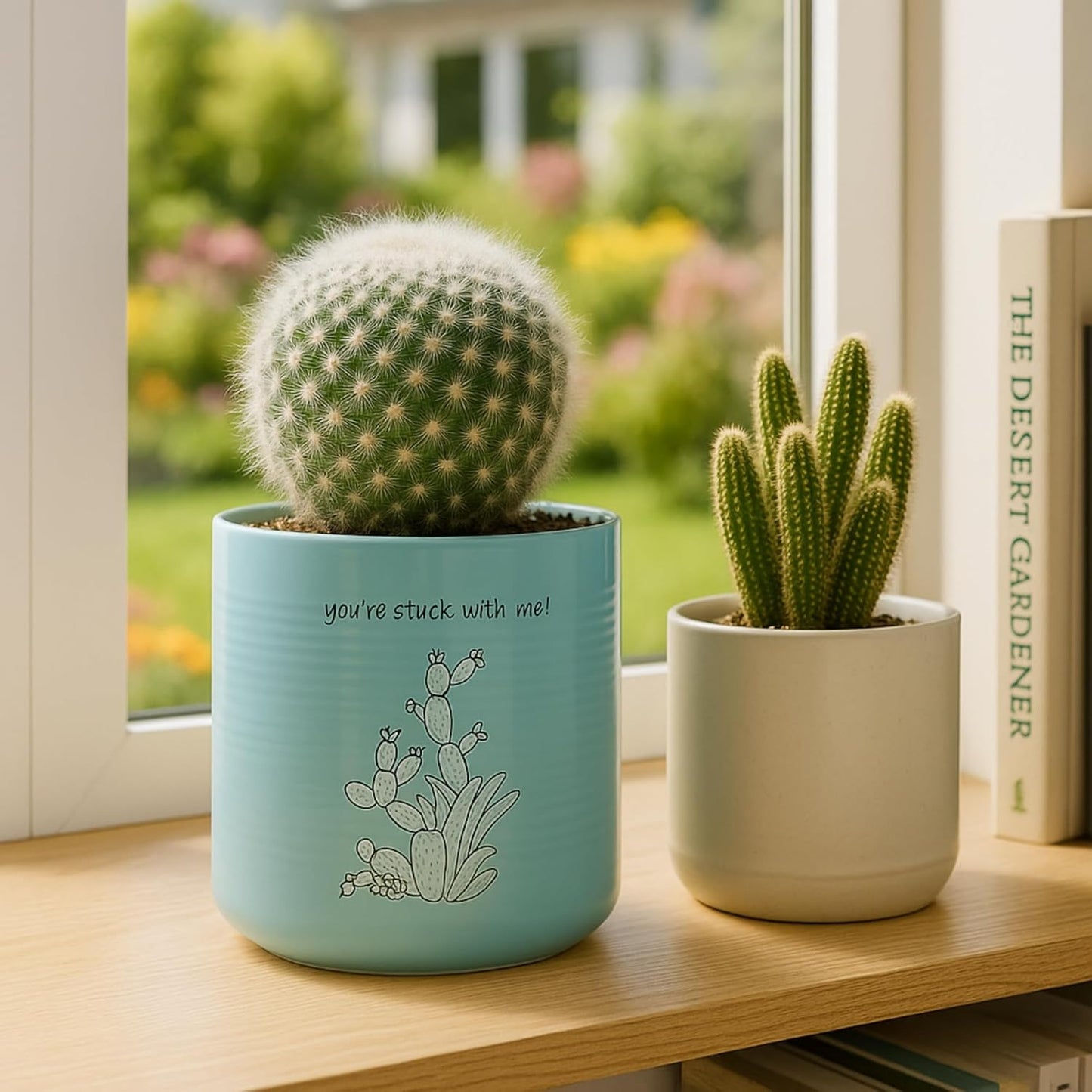 Sanora Cactus 6.5'' Flower Pot, Multi Color
