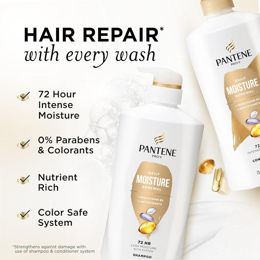 Pantene Shampoo & Conditioner Set, Daily Moisture Renewal - Pro-V Nutr