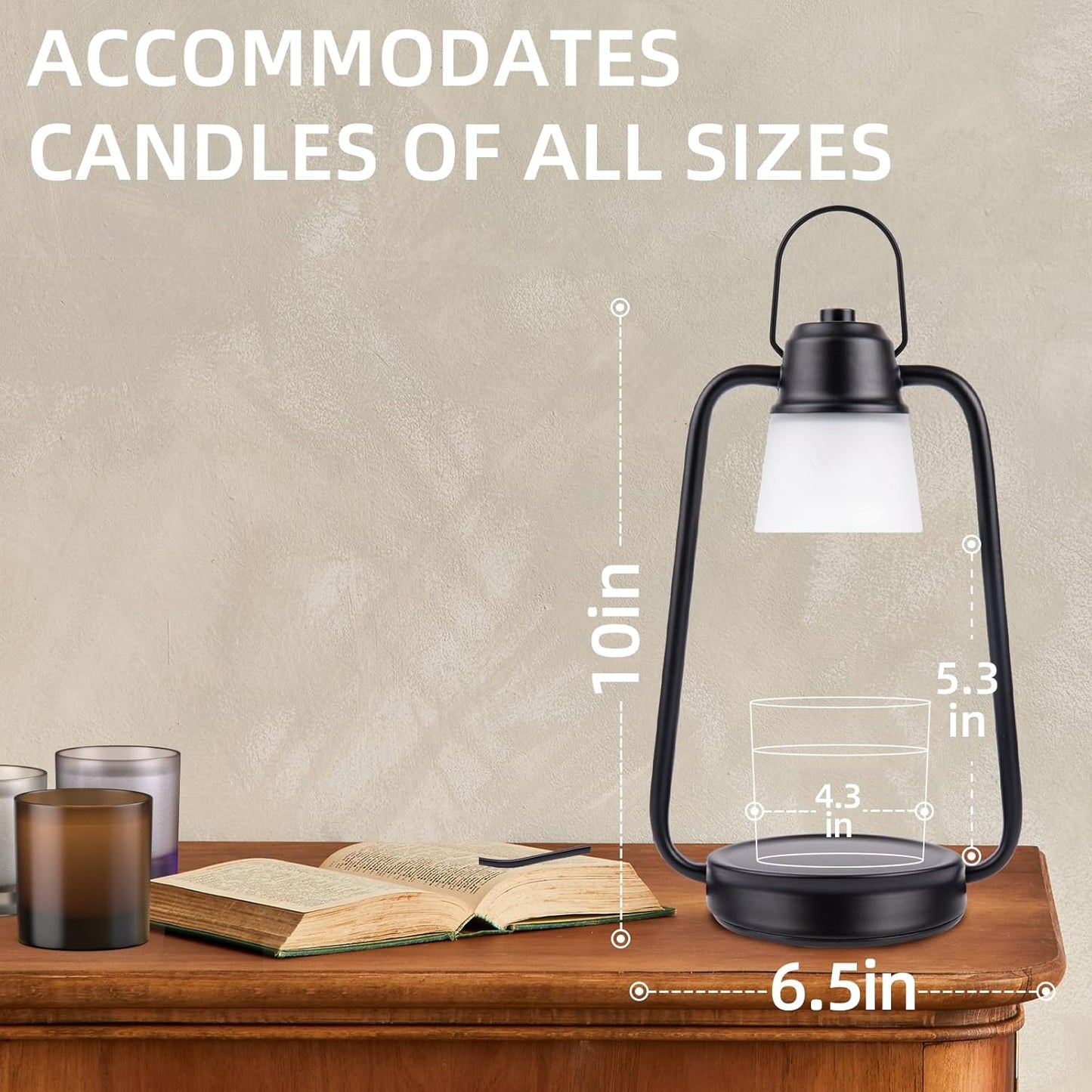 Candle Warmer Lamp with Timer Dimmer - Electric Wax Melt Warmer Lamp for Jar Candles, Valentines Day Gifts for Her Women, Vintage Candle Lamp Warmer with 2 Bulbs, House Warming Gifts New Home Decor