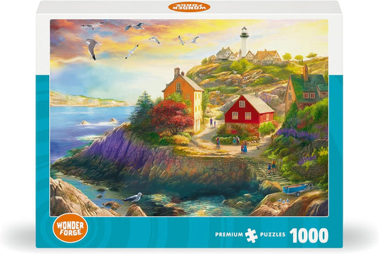 Wonder Forge Goat Hill Lighthouse 1000 Piece Jigsaw Puzzle for Adults