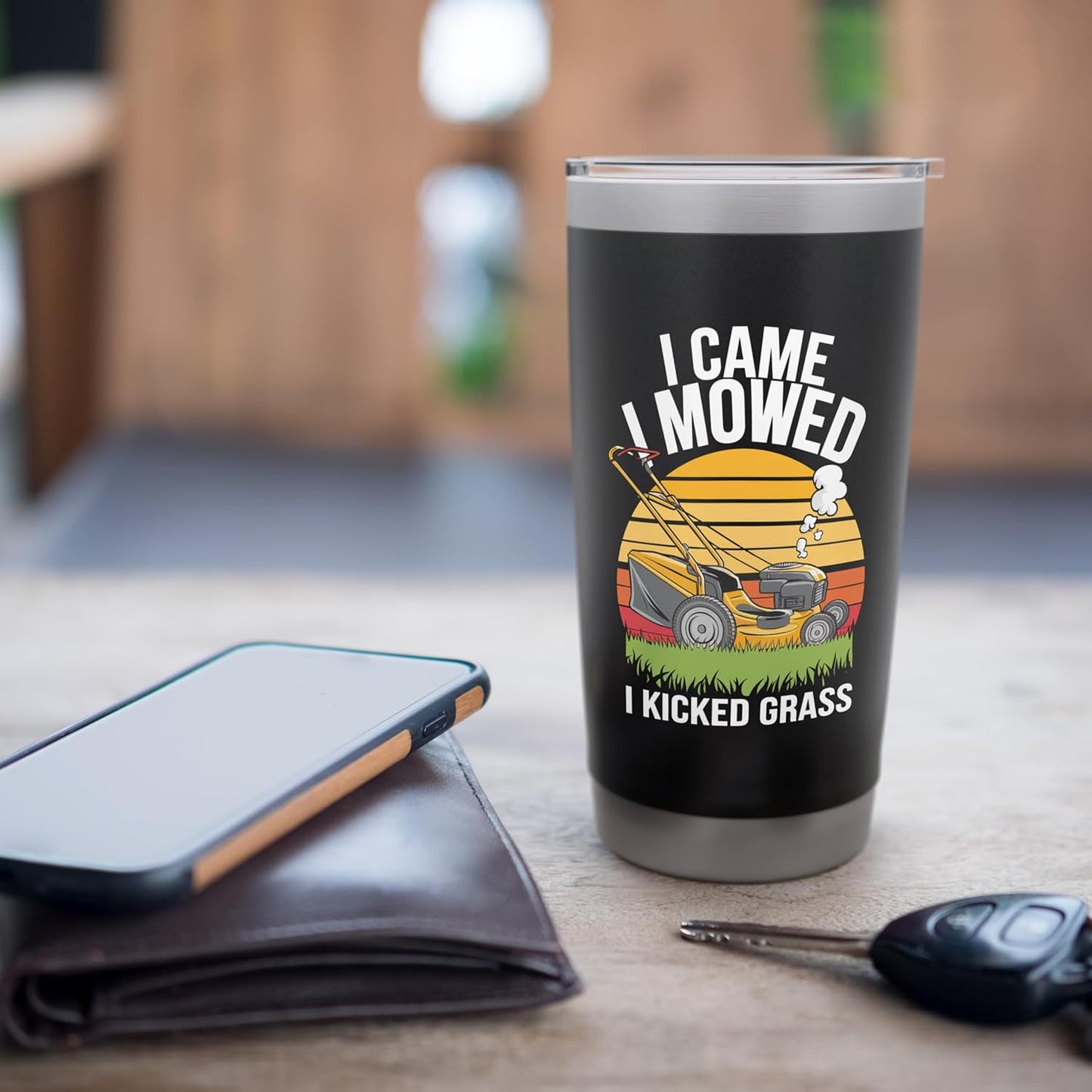 Funny Lawn Care Quote Gardening Enthusiast Stainless Steel Insulated Tumbler