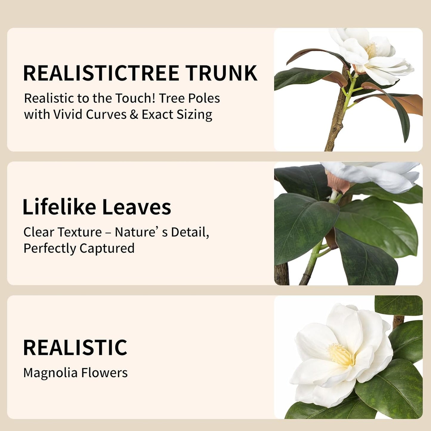 Rubber Tree 4.6 FT Artificial Tree in Planter Pot, Faux Plants Indoor Faux Floor Plant Artificial Plants with 7 Pcs Calla Lily Flowers for Home Office Living Room Decor Indoor