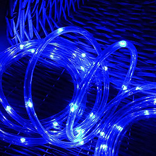 lychee Solar Rope Lights Outdoor 16.5ft 50LED Waterproof Solar Power String w/Light Outdoor Rope Lights Ideal for Home Garden Party Wedding Decoration (Blue)