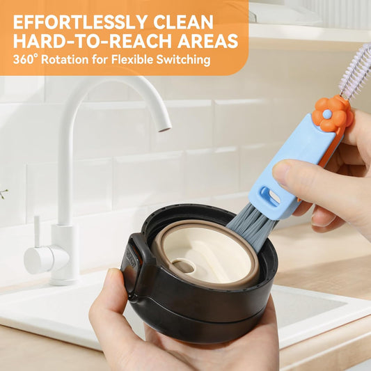 3 in 1 Cup Lid Gap Cleaning Brush Set, Multifunctional Bottle Cleaning