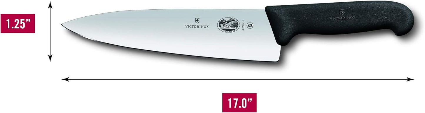 Victorinox Fibrox Pro Chef’s Knife, 8 Inch - Swiss Army Kitchen Knife,